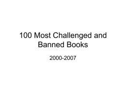 100 Most Challenged and Banned Books