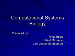 Computational Systems Biology PPT