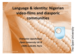 Language & identity: Nigerian video