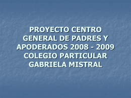 PROYECTO CENTRO GENERAL DE PADRES Y …