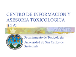 CENTRO DE INFORMACION Y ASESORIA TOXICOLOGICA  …