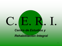 Diapositiva 1 - CERI - Centro de Estudios y