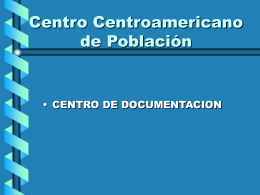 CENTRO CENTROAMERICANO DE POBLACION