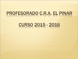 PROFESORADO C.R.A. EL PINAR CURSO 2015
