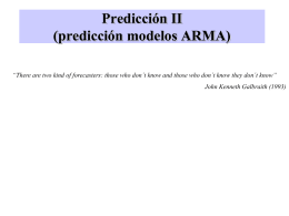 Forecasting III