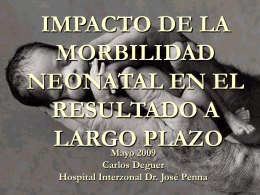 Neonatal Outcomes - Instituto Superior Juan XXIII