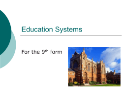 British and American Education Systems