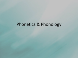 Phonetics & Phonology - Arif Awaludin's Notes