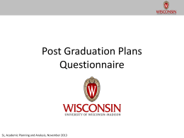 Post Graduation Plans Questionnaire