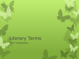 Literary Terms - Administration
