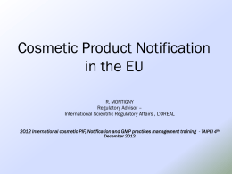 Cosmetic Product Notification