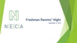 Freshman Parents’ Night
