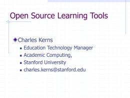 Open Source Learning Tools