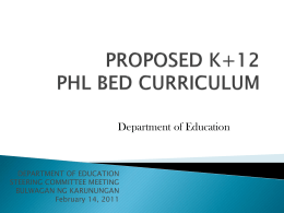 DepEd Proposed K+12 Curriculum_Fr. Dionisio Miranda