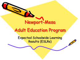 Newport-Mesa Adult Education Program