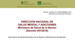 Diapositiva 1 - Ministerio de Salud de la Provincia de