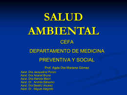 SALUD AMBIENTAL - Instituto de Higiene