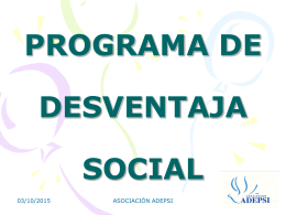PROGRAMA DE DESVENTAJA SOCIAL