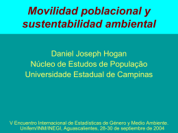 Movilidad poblacional y sustentabilidad ambiental