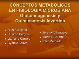 CONCEPTOS METABOLICOS EN FISIOLOGIA MICROBIANA