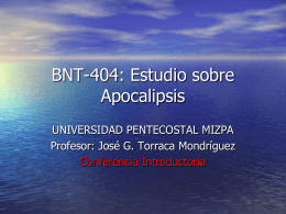 BNT-404: Estudio sobre Apocalipsis
