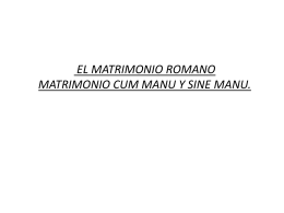 Tema 41. EL MATRIMONIO ROMANO MATRIMONIO …