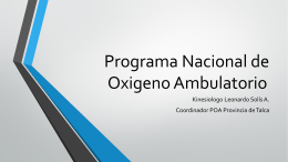 Programa Nacional de Oxigeno Ambulatorio