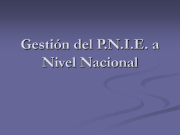 PROGRAMA NACIONAL DE INCLUSION EDUCATIVA