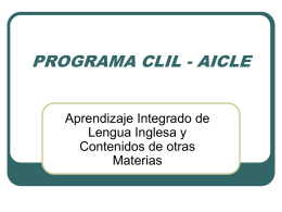 PROGRAMA CLIL O AICLE