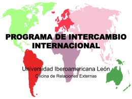 PROGRAMA DE INTERCAMBIO INTERNACIONAL
