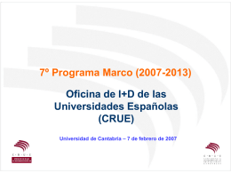 VII Programa Marco 2007-2013