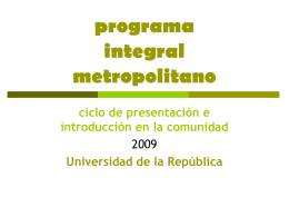 programa integral metropolitano