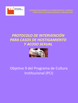 Objetivo 9 del Programa de Cultura Institucional (PCI)