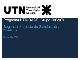 Programa UTN-DAAD. Grupo 2008/09