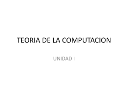 TEORIA DE LA COMPUTACION