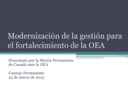 Strengthening the OAS