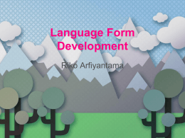 Language Form Development