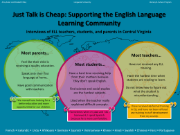 Just Talk is Cheap: Supporting the English Language