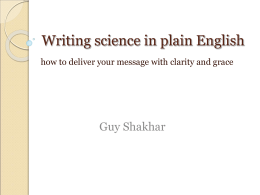 Writing science in plain English