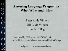 Assessing Language Pragmatics: Who, What and *How