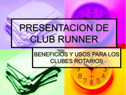 PRESENTACION DE CLUB RUNNER