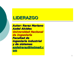 LIDERAZGO - dorganizacional / FrontPage