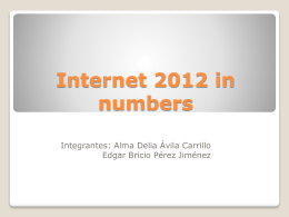 Internet 2012 in numbers - Octavio Islas | "Contra el
