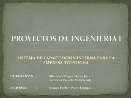 PROYECTOS DE INGENIERIA I