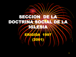 SECCION DE LA DOCTRINA SOCIAL DE LA IGLESIA