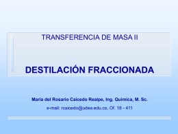 OPERACIONES DE TRANSFERENCIA DE MASA II Prof. …