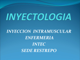 INYECTOLOGIA - enfermeria intec