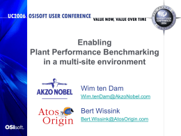 Enabling Plant Performance Benchmarking in a multi …