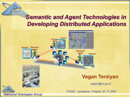 Semantic and Agent Technologies in Developing …