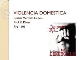 VIOLENCIA DOMESTICA Beatriz Mercado Cuevas
